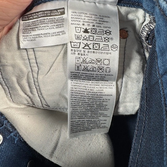 Levis Jeans Mens 38x30 Blue 501 Straight Leg Button Fly Mid Rise - Picture 5 of 12